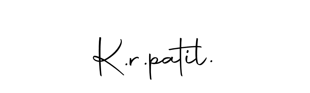 Create a beautiful signature design for name K.r.patil.. With this signature (Autography-DOLnW) fonts, you can make a handwritten signature for free. K.r.patil. signature style 10 images and pictures png