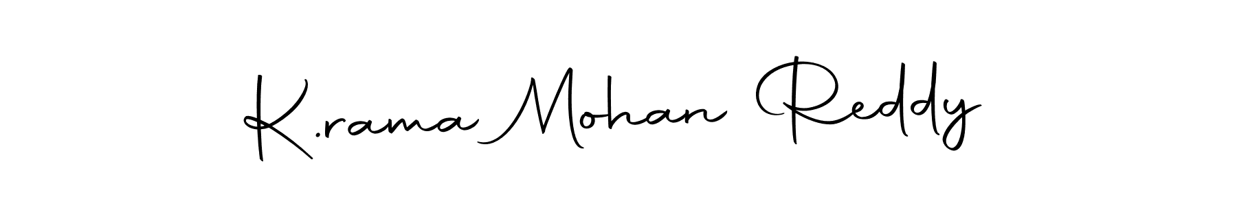 Create a beautiful signature design for name K.rama Mohan Reddy. With this signature (Autography-DOLnW) fonts, you can make a handwritten signature for free. K.rama Mohan Reddy signature style 10 images and pictures png