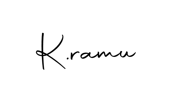 The best way (Autography-DOLnW) to make a short signature is to pick only two or three words in your name. The name K.ramu include a total of six letters. For converting this name. K.ramu signature style 10 images and pictures png