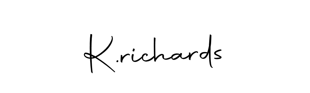 Design your own signature with our free online signature maker. With this signature software, you can create a handwritten (Autography-DOLnW) signature for name K.richards. K.richards signature style 10 images and pictures png