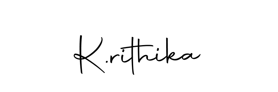 Use a signature maker to create a handwritten signature online. With this signature software, you can design (Autography-DOLnW) your own signature for name K.rithika. K.rithika signature style 10 images and pictures png
