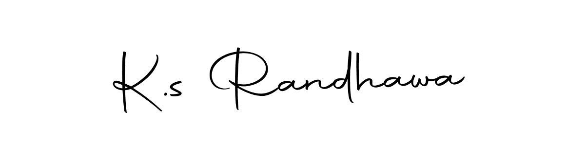 How to make K.s Randhawa name signature. Use Autography-DOLnW style for creating short signs online. This is the latest handwritten sign. K.s Randhawa signature style 10 images and pictures png