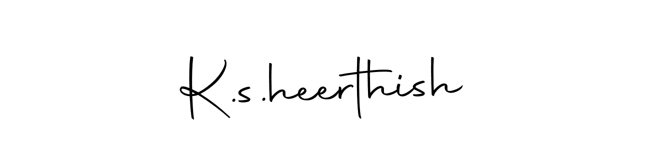 How to make K.s.heerthish name signature. Use Autography-DOLnW style for creating short signs online. This is the latest handwritten sign. K.s.heerthish signature style 10 images and pictures png