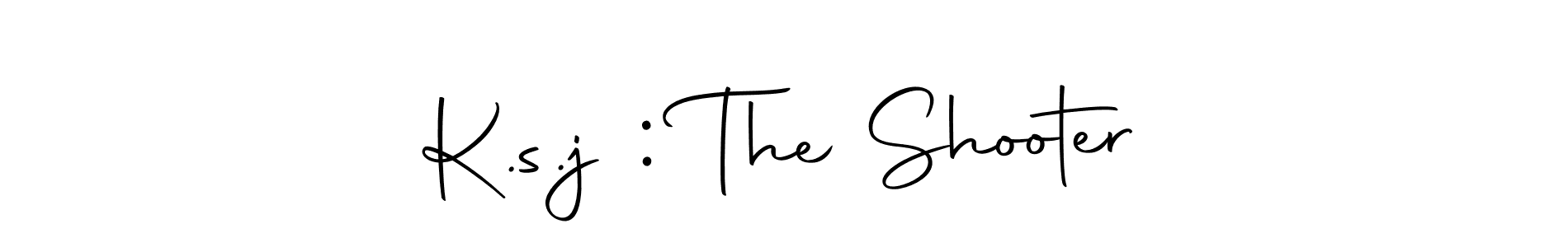 Make a beautiful signature design for name K.s.j : The Shooter. With this signature (Autography-DOLnW) style, you can create a handwritten signature for free. K.s.j : The Shooter signature style 10 images and pictures png