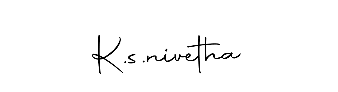 Create a beautiful signature design for name K.s.nivetha. With this signature (Autography-DOLnW) fonts, you can make a handwritten signature for free. K.s.nivetha signature style 10 images and pictures png
