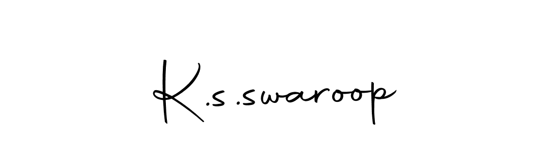 Create a beautiful signature design for name K.s.swaroop. With this signature (Autography-DOLnW) fonts, you can make a handwritten signature for free. K.s.swaroop signature style 10 images and pictures png
