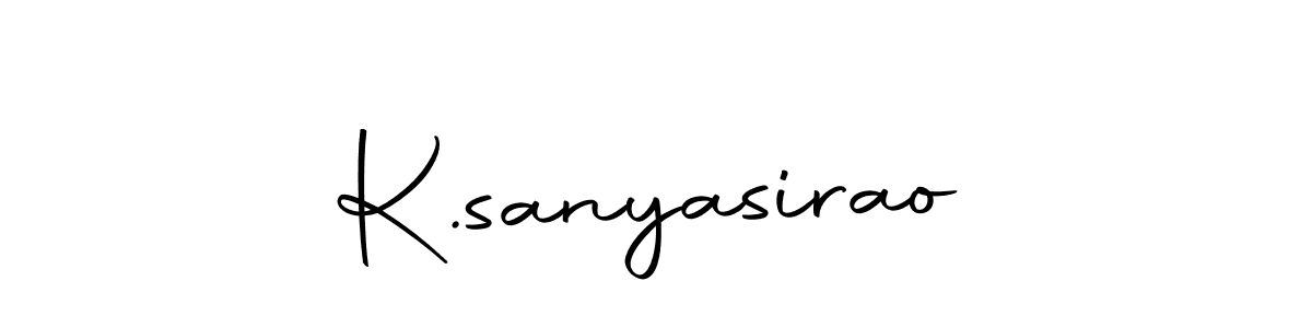 How to make K.sanyasirao name signature. Use Autography-DOLnW style for creating short signs online. This is the latest handwritten sign. K.sanyasirao signature style 10 images and pictures png