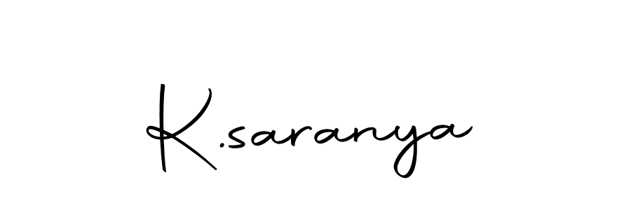 How to make K.saranya signature? Autography-DOLnW is a professional autograph style. Create handwritten signature for K.saranya name. K.saranya signature style 10 images and pictures png