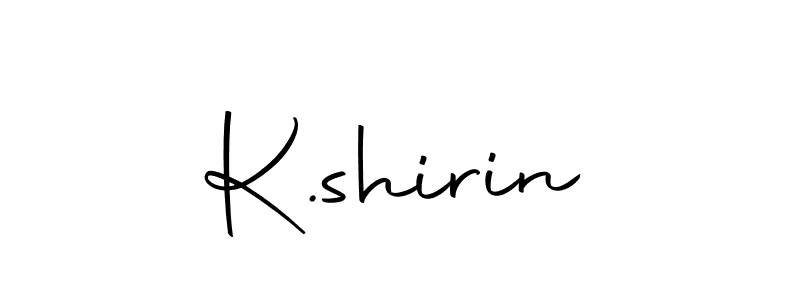 How to make K.shirin name signature. Use Autography-DOLnW style for creating short signs online. This is the latest handwritten sign. K.shirin signature style 10 images and pictures png