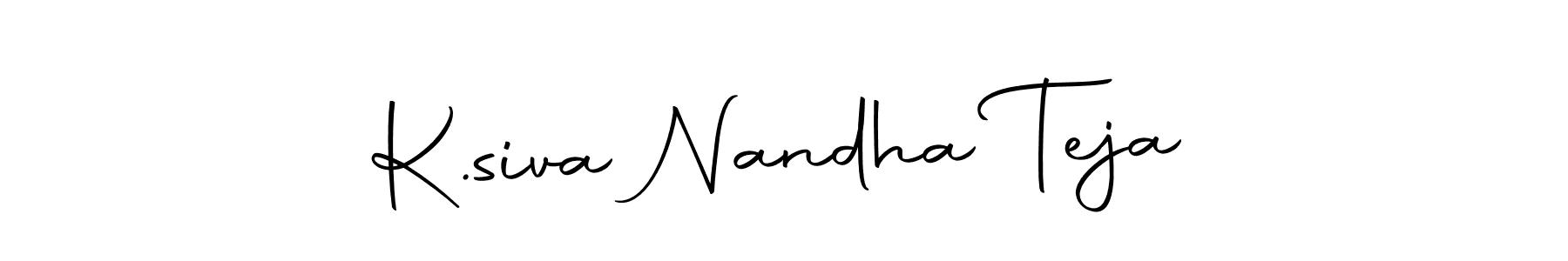 Make a beautiful signature design for name K.siva Nandha Teja. Use this online signature maker to create a handwritten signature for free. K.siva Nandha Teja signature style 10 images and pictures png