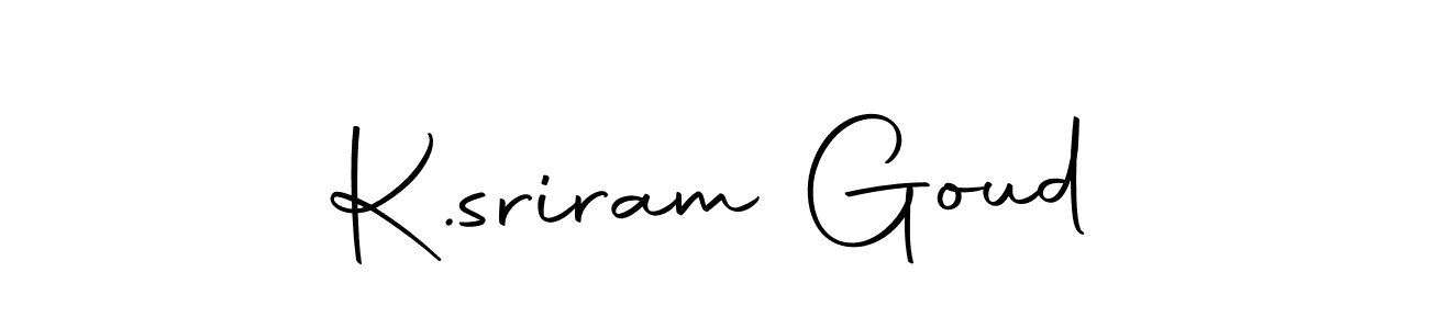 Create a beautiful signature design for name K.sriram Goud. With this signature (Autography-DOLnW) fonts, you can make a handwritten signature for free. K.sriram Goud signature style 10 images and pictures png