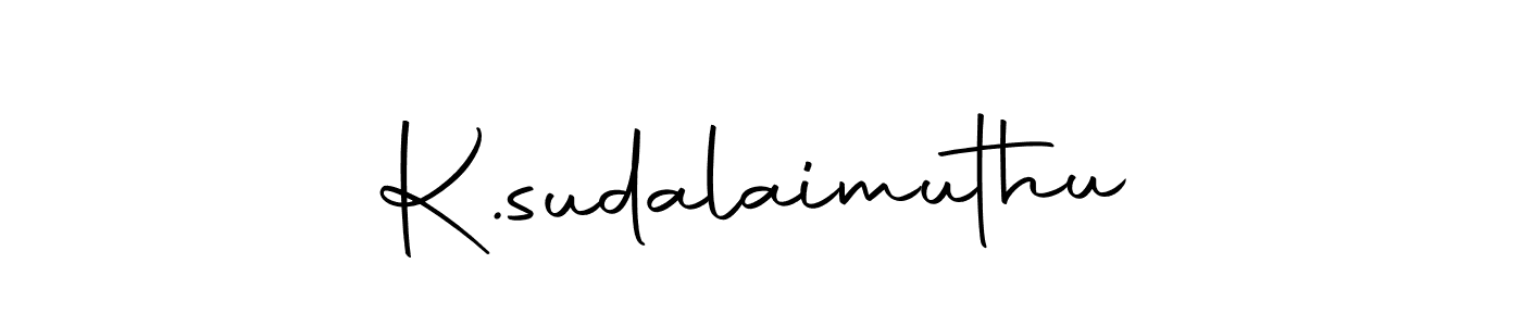 Use a signature maker to create a handwritten signature online. With this signature software, you can design (Autography-DOLnW) your own signature for name K.sudalaimuthu. K.sudalaimuthu signature style 10 images and pictures png