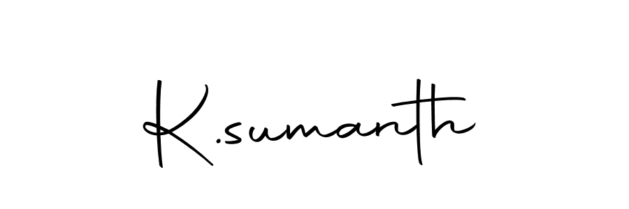 You can use this online signature creator to create a handwritten signature for the name K.sumanth. This is the best online autograph maker. K.sumanth signature style 10 images and pictures png