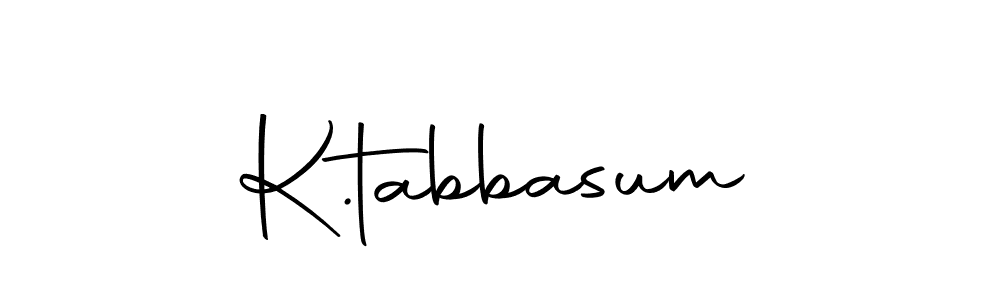 Use a signature maker to create a handwritten signature online. With this signature software, you can design (Autography-DOLnW) your own signature for name K.tabbasum. K.tabbasum signature style 10 images and pictures png