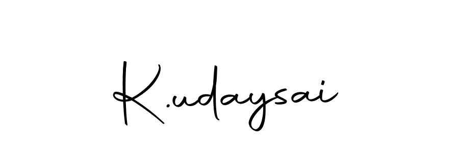 You should practise on your own different ways (Autography-DOLnW) to write your name (K.udaysai) in signature. don't let someone else do it for you. K.udaysai signature style 10 images and pictures png