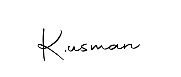 Make a beautiful signature design for name K.usman. With this signature (Autography-DOLnW) style, you can create a handwritten signature for free. K.usman signature style 10 images and pictures png