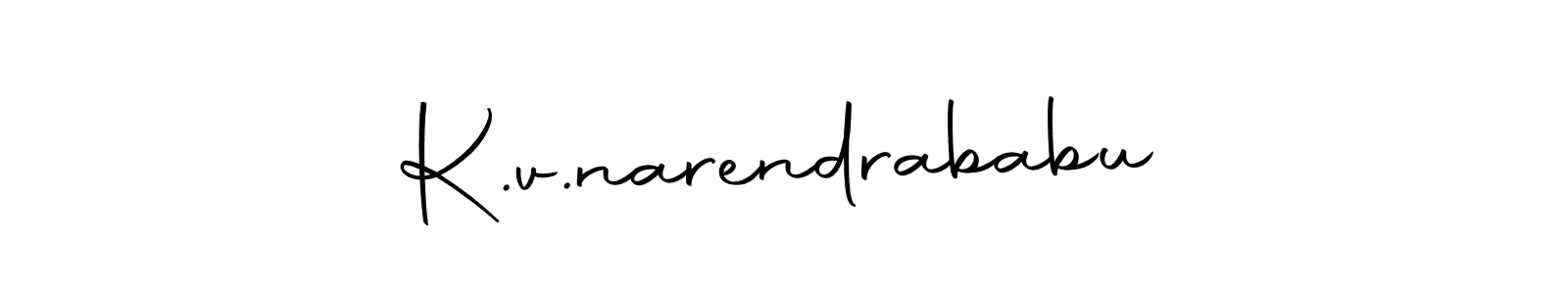 The best way (Autography-DOLnW) to make a short signature is to pick only two or three words in your name. The name K.v.narendrababu include a total of six letters. For converting this name. K.v.narendrababu signature style 10 images and pictures png