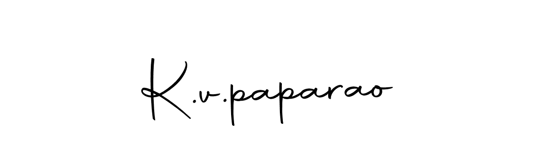 Create a beautiful signature design for name K.v.paparao. With this signature (Autography-DOLnW) fonts, you can make a handwritten signature for free. K.v.paparao signature style 10 images and pictures png