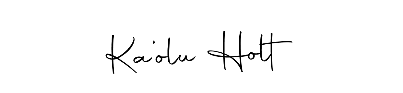 How to make Ka’olu Holt name signature. Use Autography-DOLnW style for creating short signs online. This is the latest handwritten sign. Ka’olu Holt signature style 10 images and pictures png