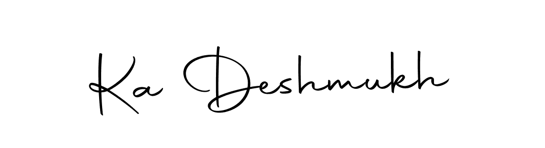 How to make Ka Deshmukh name signature. Use Autography-DOLnW style for creating short signs online. This is the latest handwritten sign. Ka Deshmukh signature style 10 images and pictures png