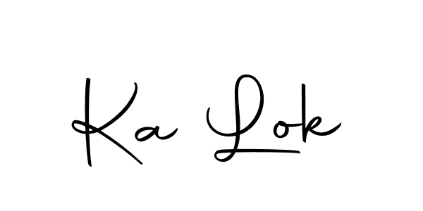 Design your own signature with our free online signature maker. With this signature software, you can create a handwritten (Autography-DOLnW) signature for name Ka Lok. Ka Lok signature style 10 images and pictures png