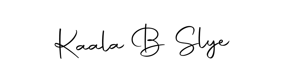 How to make Kaala B Slye name signature. Use Autography-DOLnW style for creating short signs online. This is the latest handwritten sign. Kaala B Slye signature style 10 images and pictures png