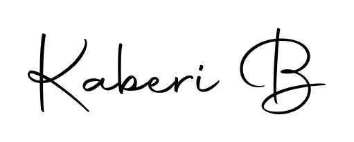 You can use this online signature creator to create a handwritten signature for the name Kaberi B. This is the best online autograph maker. Kaberi B signature style 10 images and pictures png