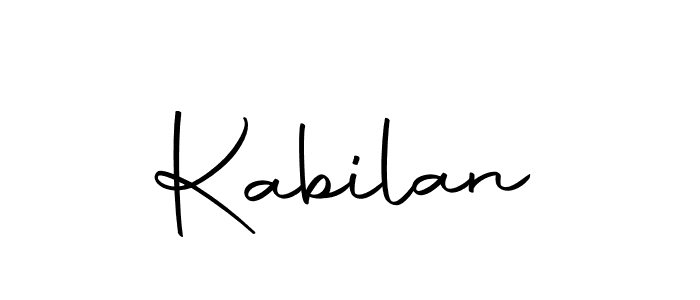 Design your own signature with our free online signature maker. With this signature software, you can create a handwritten (Autography-DOLnW) signature for name Kabilan. Kabilan signature style 10 images and pictures png