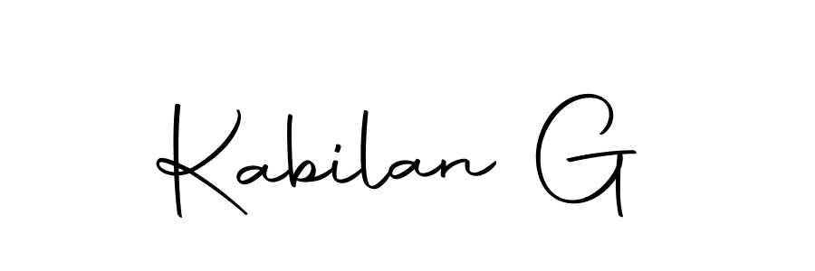 The best way (Autography-DOLnW) to make a short signature is to pick only two or three words in your name. The name Kabilan G include a total of six letters. For converting this name. Kabilan G signature style 10 images and pictures png