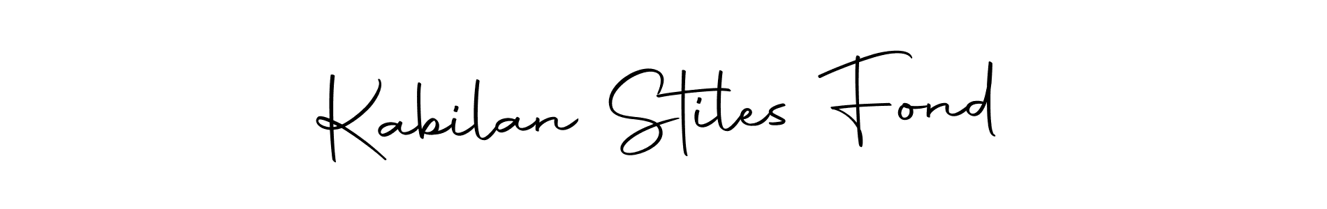 The best way (Autography-DOLnW) to make a short signature is to pick only two or three words in your name. The name Kabilan Stiles Fond include a total of six letters. For converting this name. Kabilan Stiles Fond signature style 10 images and pictures png