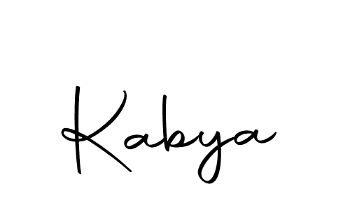 Design your own signature with our free online signature maker. With this signature software, you can create a handwritten (Autography-DOLnW) signature for name Kabya. Kabya signature style 10 images and pictures png