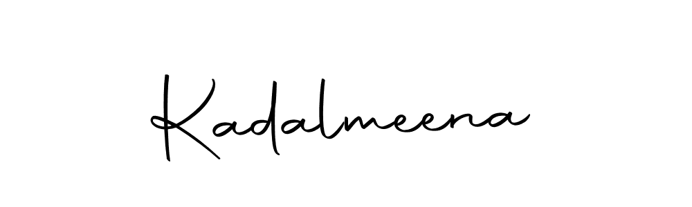 How to make Kadalmeena name signature. Use Autography-DOLnW style for creating short signs online. This is the latest handwritten sign. Kadalmeena signature style 10 images and pictures png