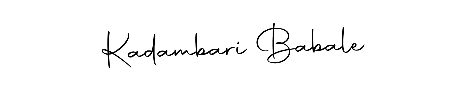 Design your own signature with our free online signature maker. With this signature software, you can create a handwritten (Autography-DOLnW) signature for name Kadambari Babale. Kadambari Babale signature style 10 images and pictures png
