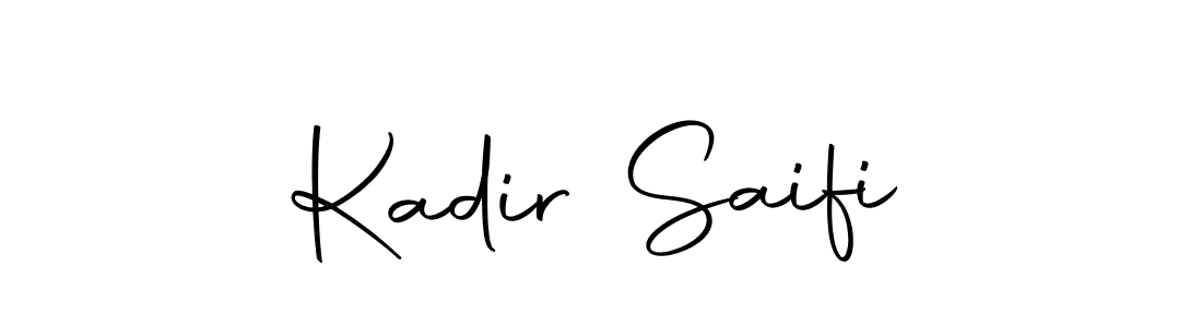 Use a signature maker to create a handwritten signature online. With this signature software, you can design (Autography-DOLnW) your own signature for name Kadir Saifi. Kadir Saifi signature style 10 images and pictures png