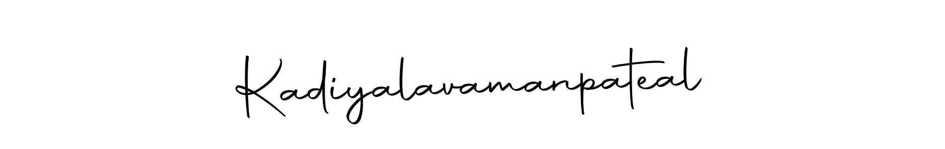 How to make Kadiyalavamanpateal name signature. Use Autography-DOLnW style for creating short signs online. This is the latest handwritten sign. Kadiyalavamanpateal signature style 10 images and pictures png