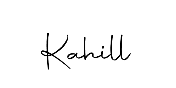 Create a beautiful signature design for name Kahill. With this signature (Autography-DOLnW) fonts, you can make a handwritten signature for free. Kahill signature style 10 images and pictures png