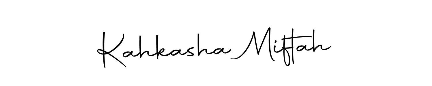 Make a beautiful signature design for name Kahkasha Miftah. With this signature (Autography-DOLnW) style, you can create a handwritten signature for free. Kahkasha Miftah signature style 10 images and pictures png