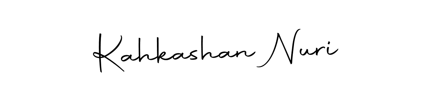 Create a beautiful signature design for name Kahkashan Nuri. With this signature (Autography-DOLnW) fonts, you can make a handwritten signature for free. Kahkashan Nuri signature style 10 images and pictures png