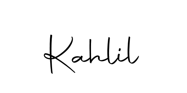 Make a beautiful signature design for name Kahlil. With this signature (Autography-DOLnW) style, you can create a handwritten signature for free. Kahlil signature style 10 images and pictures png