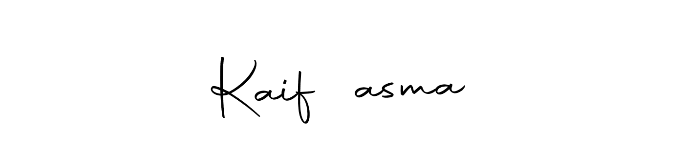 Similarly Autography-DOLnW is the best handwritten signature design. Signature creator online .You can use it as an online autograph creator for name Kaif♥️asma. Kaif♥️asma signature style 10 images and pictures png