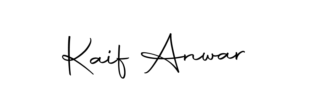 Use a signature maker to create a handwritten signature online. With this signature software, you can design (Autography-DOLnW) your own signature for name Kaif Anwar. Kaif Anwar signature style 10 images and pictures png