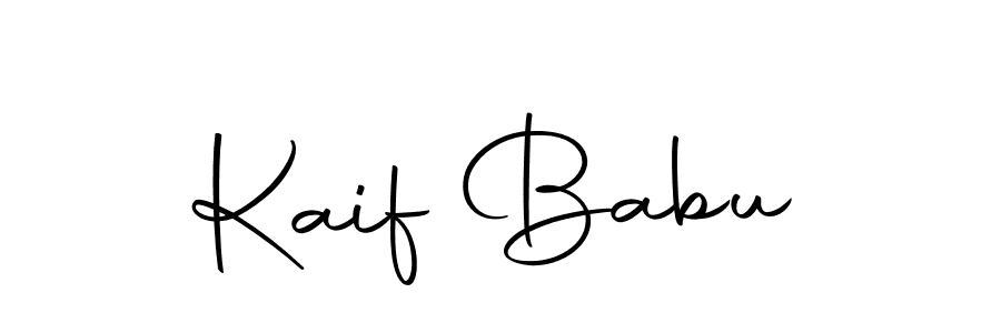 Create a beautiful signature design for name Kaif Babu. With this signature (Autography-DOLnW) fonts, you can make a handwritten signature for free. Kaif Babu signature style 10 images and pictures png