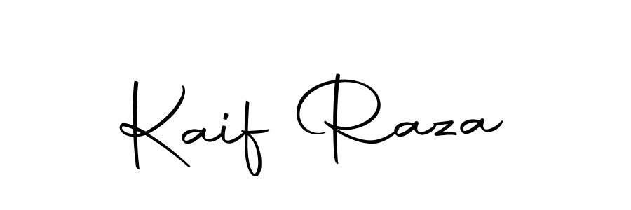 How to make Kaif Raza name signature. Use Autography-DOLnW style for creating short signs online. This is the latest handwritten sign. Kaif Raza signature style 10 images and pictures png