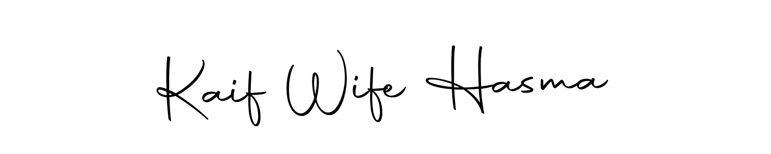 Make a beautiful signature design for name Kaif Wife Hasma. Use this online signature maker to create a handwritten signature for free. Kaif Wife Hasma signature style 10 images and pictures png