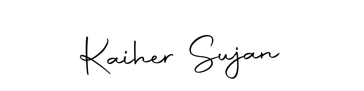 if you are searching for the best signature style for your name Kaiher Sujan. so please give up your signature search. here we have designed multiple signature styles  using Autography-DOLnW. Kaiher Sujan signature style 10 images and pictures png