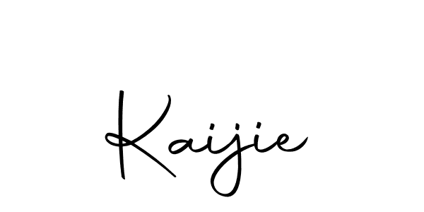 Design your own signature with our free online signature maker. With this signature software, you can create a handwritten (Autography-DOLnW) signature for name Kaijie. Kaijie signature style 10 images and pictures png