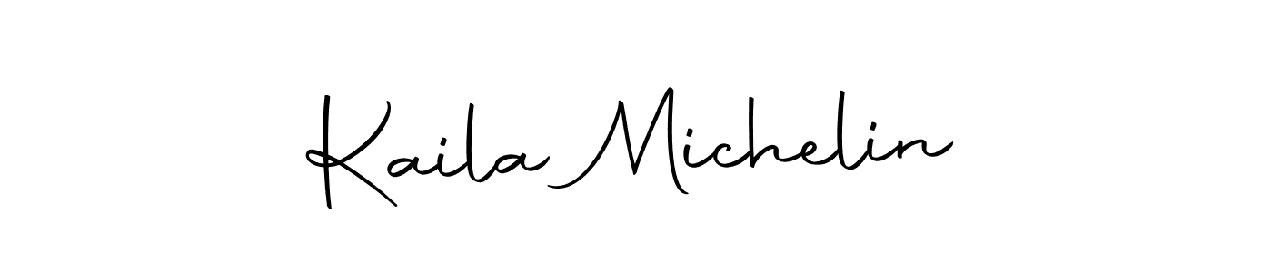 How to make Kaila Michelin name signature. Use Autography-DOLnW style for creating short signs online. This is the latest handwritten sign. Kaila Michelin signature style 10 images and pictures png