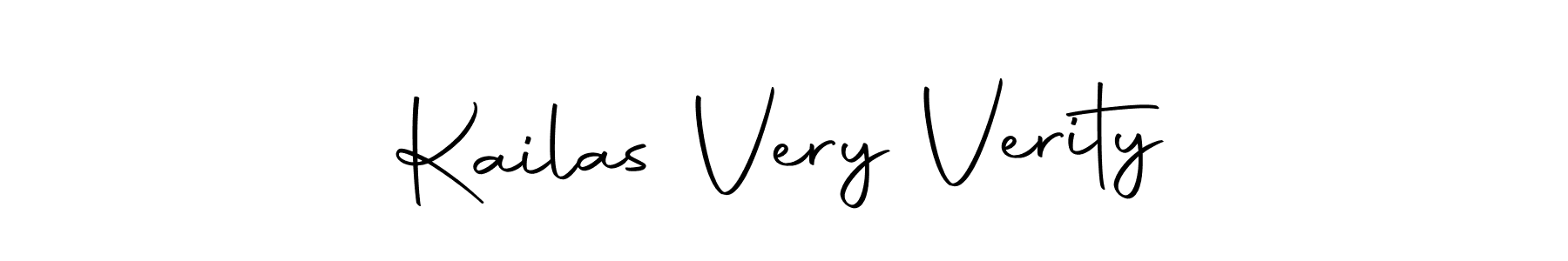 How to make Kailas Very Verity name signature. Use Autography-DOLnW style for creating short signs online. This is the latest handwritten sign. Kailas Very Verity signature style 10 images and pictures png