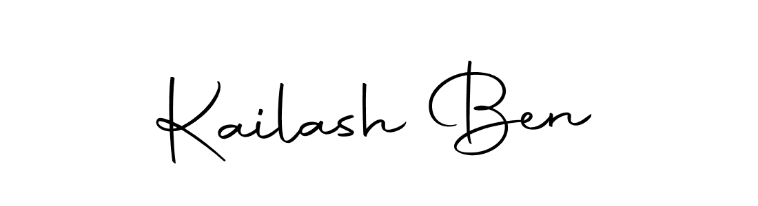 if you are searching for the best signature style for your name Kailash Ben. so please give up your signature search. here we have designed multiple signature styles  using Autography-DOLnW. Kailash Ben signature style 10 images and pictures png