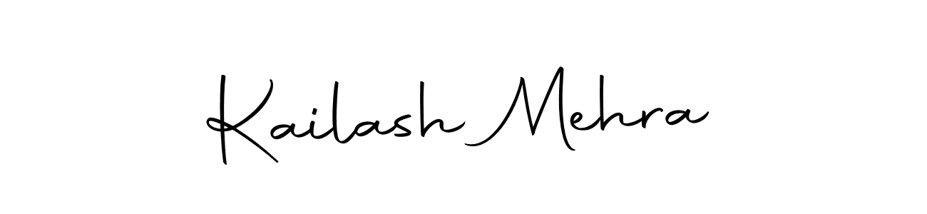 How to make Kailash Mehra name signature. Use Autography-DOLnW style for creating short signs online. This is the latest handwritten sign. Kailash Mehra signature style 10 images and pictures png